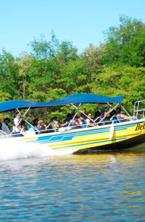 Bate e volta com passeio de Lancha (Caburé)